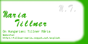 maria tillner business card